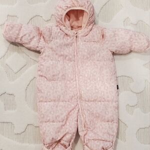 GAP Baby Pink Patterned Snowsuit